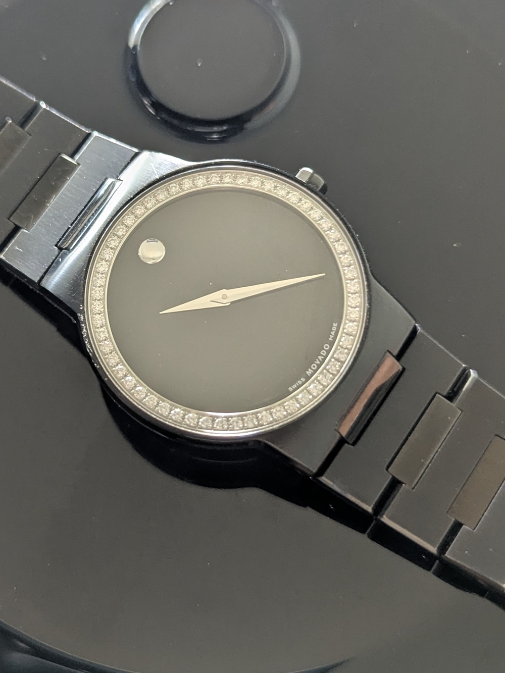 Movado Watch Mens DIAMOND SAFIRO $4995 - Picture 2 of 15